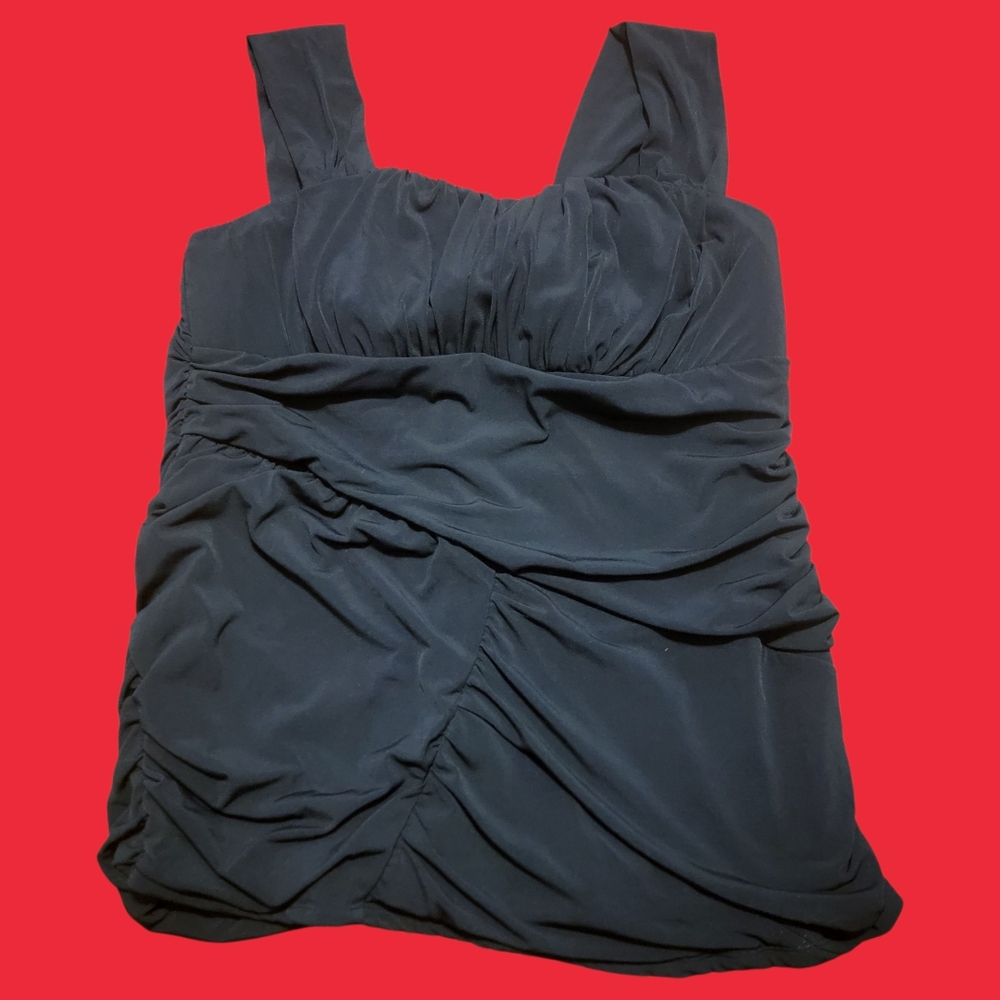 Torrid Black Gathered Collar Top
